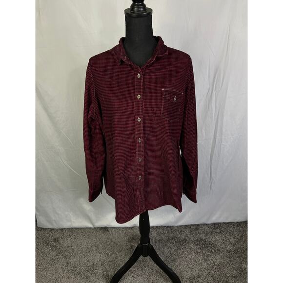 Woolrich Women long sleeve button up check plaid size XL - Picture 1 of 7